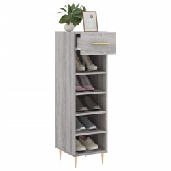 Meuble à chaussures sonoma gris 30x35x105 cm bois d'ingénierie 