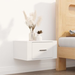 Table de chevet murale Blanc 50x36x25 cm 