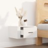 Table de chevet murale Blanc 50x36x25 cm 