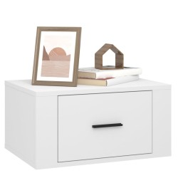 Table de chevet murale Blanc 50x36x25 cm 