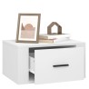 Table de chevet murale Blanc 50x36x25 cm 