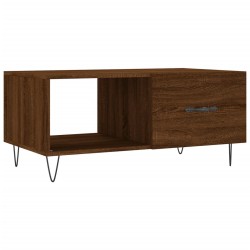 Table basse chêne marron 90x50x40 cm bois d'ingénierie 