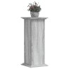 Support pour plantes sonoma gris 33x33x80 cm bois d'ingénierie 