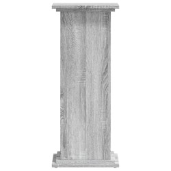 Support pour plantes sonoma gris 33x33x80 cm bois d'ingénierie 