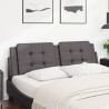 Coussin de tête de lit gris 160 cm similicuir 