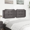 Coussin de tête de lit gris 160 cm similicuir 