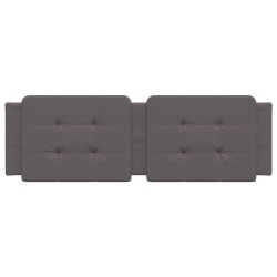 Coussin de tête de lit gris 160 cm similicuir 