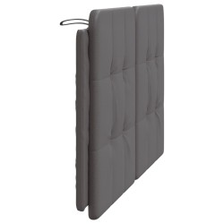 Coussin de tête de lit gris 160 cm similicuir 