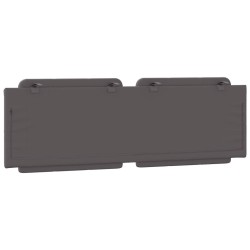 Coussin de tête de lit gris 160 cm similicuir 