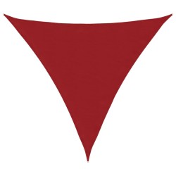 Voile de parasol tissu oxford triangulaire 5x5x5 m rouge 