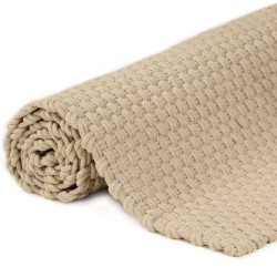 Tapis rectangulaire Naturel 80x160 cm Coton 