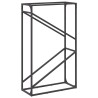 Portant de bois chauffage noir 60x25x100 cm 