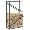 Portant de bois chauffage noir 60x25x100 cm 