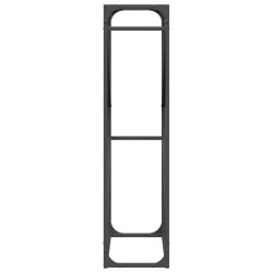 Portant de bois chauffage noir 60x25x100 cm 