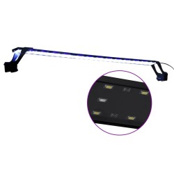 Lampe à LED d'aquarium avec pinces 90-105 cm Bleu et blanc 