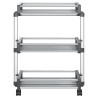 Chariot de rangement 59x20x75 cm aluminium 