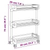Chariot de rangement 59x20x75 cm aluminium 