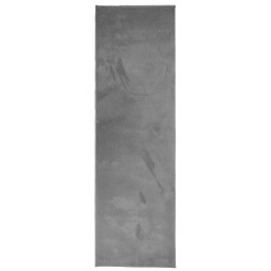Tapis OVIEDO à poils courts anthracite 80x250 cm 