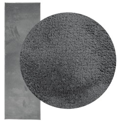 Tapis OVIEDO à poils courts anthracite 80x250 cm 