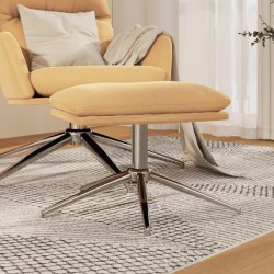 Repose-pied Crème 60x60x35 cm Tissu microfibre 