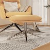 Repose-pied Crème 60x60x35 cm Tissu microfibre 