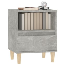 Table de chevet Gris béton 40x35x50 cm 