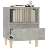 Table de chevet Gris béton 40x35x50 cm 