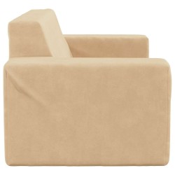 Canapé pour enfants à 2 places Crème Peluche douce 