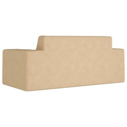 Canapé pour enfants à 2 places Crème Peluche douce 