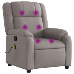 Fauteuil de massage inclinable Taupe Tissu 