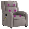 Fauteuil de massage inclinable Taupe Tissu 