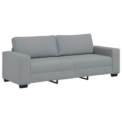 Canapé à 3 places gris clair 180 cm tissu 
