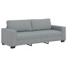 Canapé à 3 places gris clair 180 cm tissu 