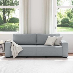 Canapé à 3 places gris clair 180 cm tissu 