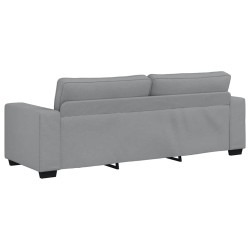 Canapé à 3 places gris clair 180 cm tissu 