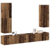 Ensemble de meuble TV mural 4 pcs vieux bois bois d'ingénierie 