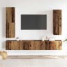 Ensemble de meuble TV mural 4 pcs vieux bois bois d'ingénierie 