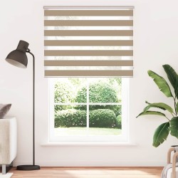 Store zèbre marron sable largeur du tissu 140,9 cm polyester 