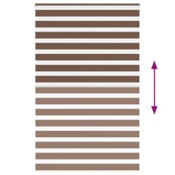 Store zèbre marron 145x200cm largeur du tissu 140,9cm polyester 
