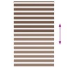 Store zèbre marron 145x200cm largeur du tissu 140,9cm polyester 