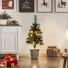 Arbre de Noël artificiel pré-éclairé d'allée 2 pcs 76 cm PVC 