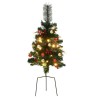 Arbre de Noël artificiel pré-éclairé d'allée 2 pcs 76 cm PVC 