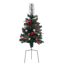 Arbre de Noël artificiel pré-éclairé d'allée 2 pcs 76 cm PVC 