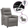 Fauteuil inclinable électrique Gris clair Tissu 