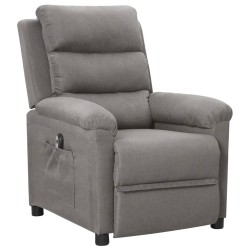 Fauteuil inclinable électrique Gris clair Tissu 