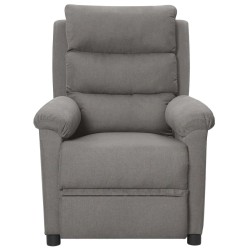Fauteuil inclinable électrique Gris clair Tissu 