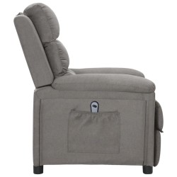 Fauteuil inclinable électrique Gris clair Tissu 