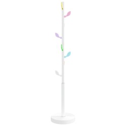 Porte-manteau blanc 172 cm fer enduit de poudre 