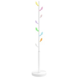 Porte-manteau blanc 172 cm fer enduit de poudre 