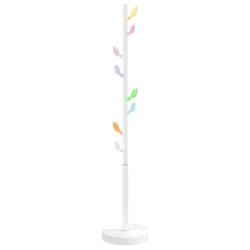 Porte-manteau blanc 172 cm fer enduit de poudre 